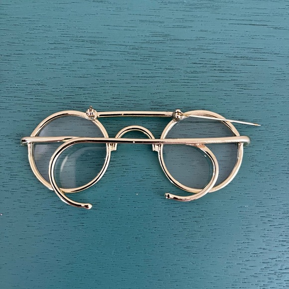 Brooch glasses gold tone - Picture 5 of 6